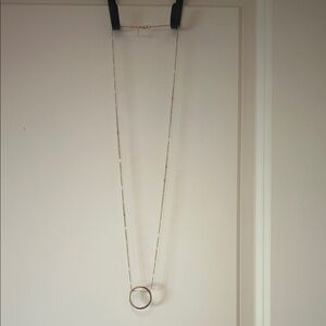 Express Gold Necklace with Circle Pendant